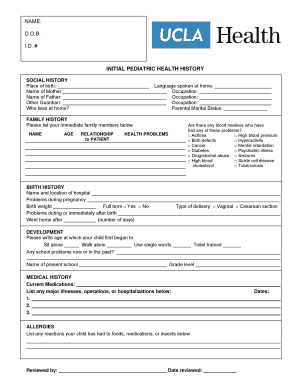 Ucla New Patient Registration  Form