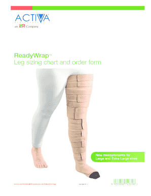 Readywrap Size Chart  Form