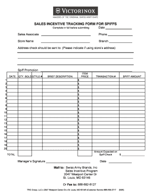 SALES INCENTIVE TRACKING FORM for SPIFFS DOC Trggroup