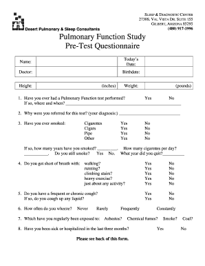 Desert Pulmonary Reviews  Form