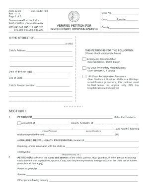 Petition Day Kentucky  Form