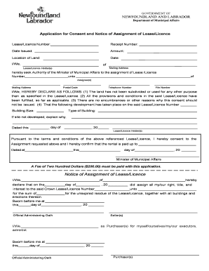 Canada Application Consent Notice  Form