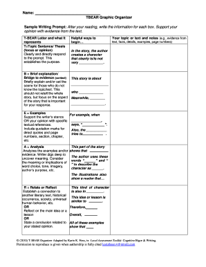 Tbear Graphic Organizer  Form