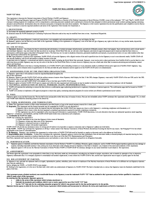 Logo License Agreement ATTACHMENT a Socialworkers  Form