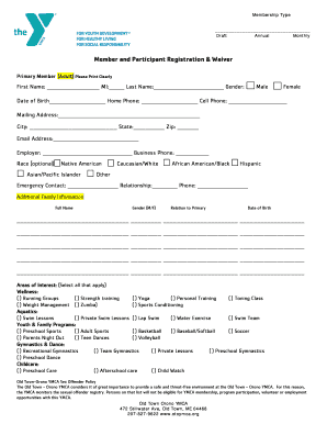  MembershipParticipant Form Old Town Orono Ymca Otoymca 2016-2024