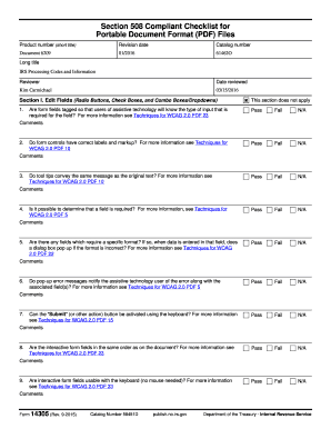 508 Compliance Checklist  Form