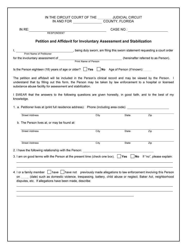  Involuntary Stabilization 2016-2024