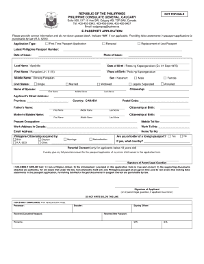 Philippine Consulate Calgary  Form