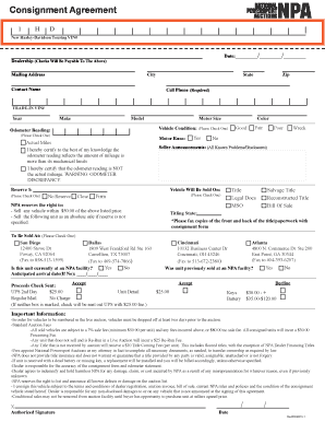  NPA Consignment Agreement 2019