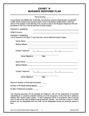 NUISANCE RESPONSE PLAN Cityofventura Form - Fill Out and Sign Printable ...