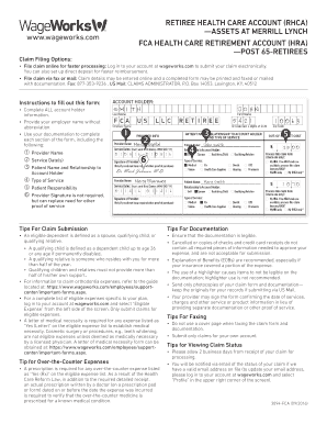  RHCA &amp; HRA Claim Form Chrysler Retirees 2016