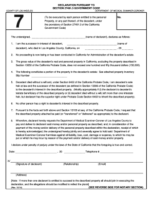 Form #7 Los Angeles County File Lacounty