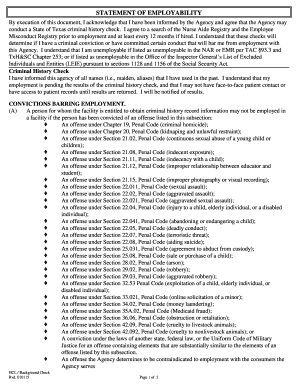  Statement of Employability Form 2015-2024