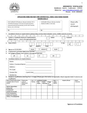 Kvs Baddowal Fee Challan  Form