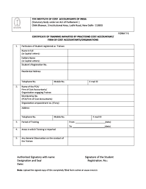 Cma Training Form