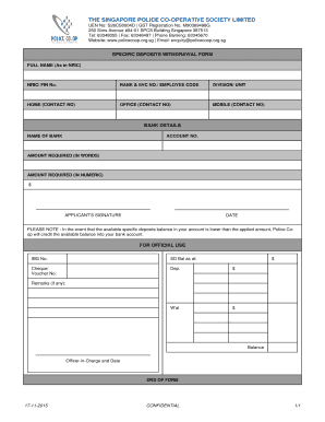 Police Co Op Withdrawal  Form