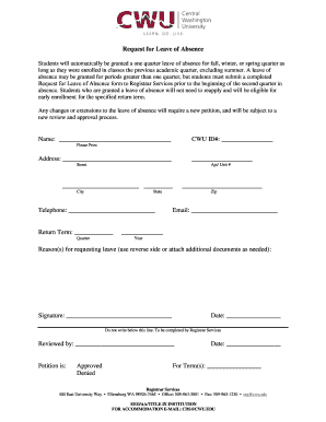 Leave of Absence Form