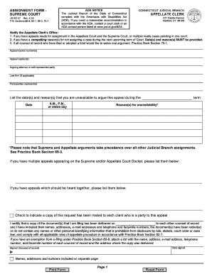 judicial assignment form