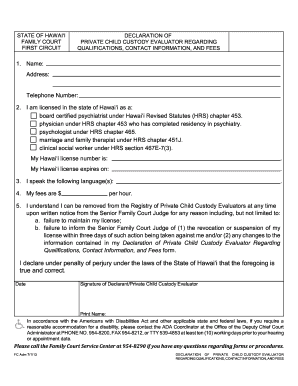STATE of HAWAI I Courts State Hi  Form