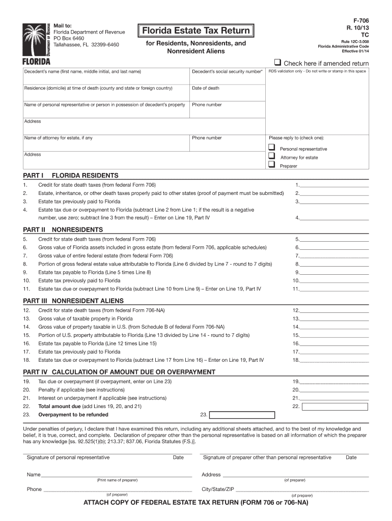  Fl F Estate Tax 2013-2024