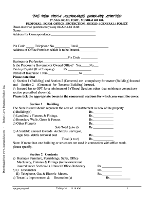 Office Protection Shield Policy  Form