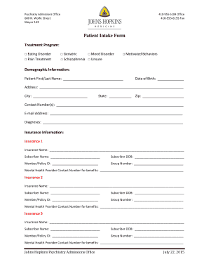  Psychiatry Admissions Office 2015-2024