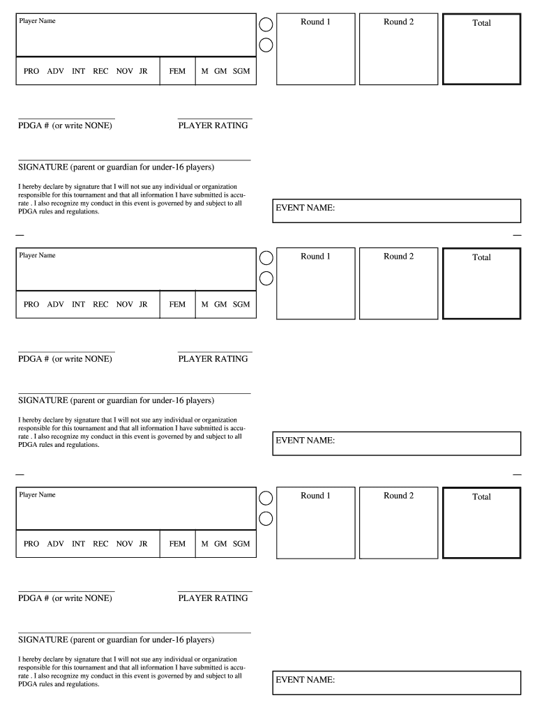 Scorepointe Player Cards Waiver Pub  Form