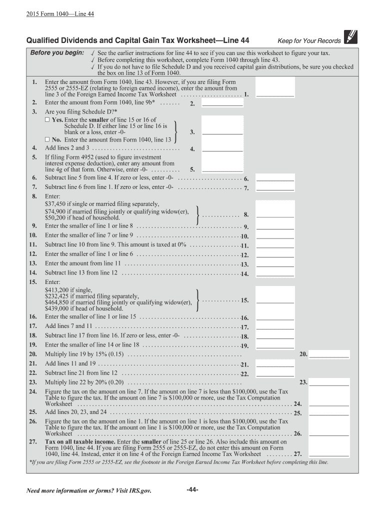 Qualified dividends worksheet - Fill Out and Sign ...