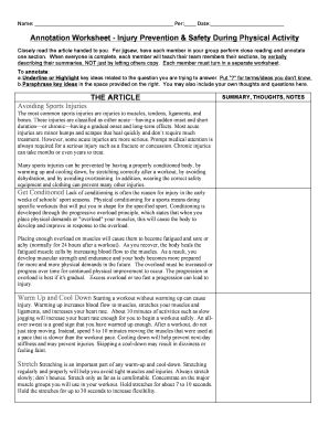 Annotation Practice Worksheets PDF  Form