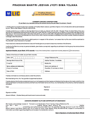 Pmjjby Certificate Download Kotak Mahindra Bank  Form