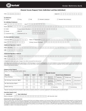 Channel Access Request Form