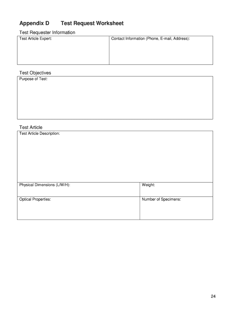 Radiant Heat Test Facility RHTF  Form