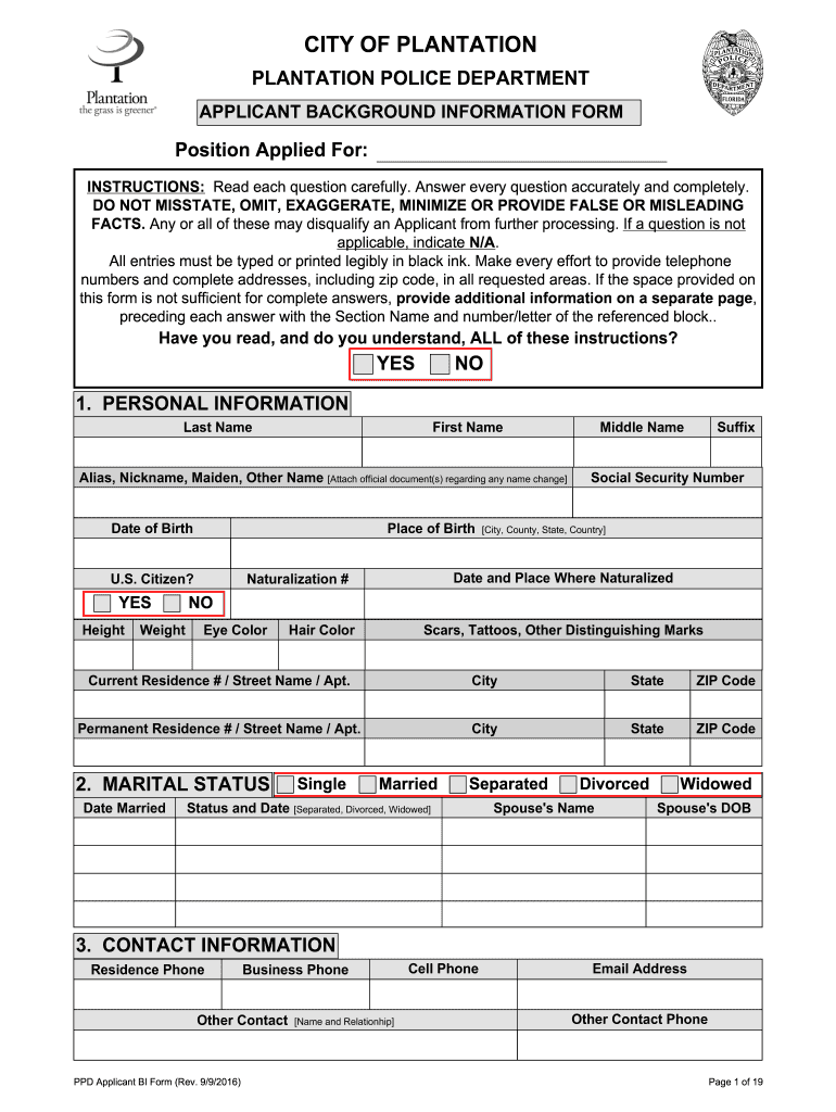  Applicant Background Form 2016-2024