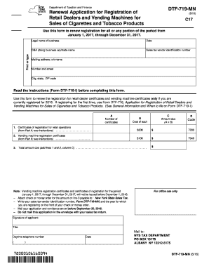  Dtf 719 Form 2016