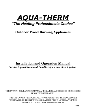 Aquatherm Wood Boiler Manual  Form