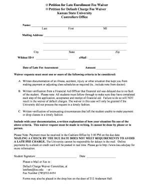 Petition for Default Charge Waiver 3 DOC  Form