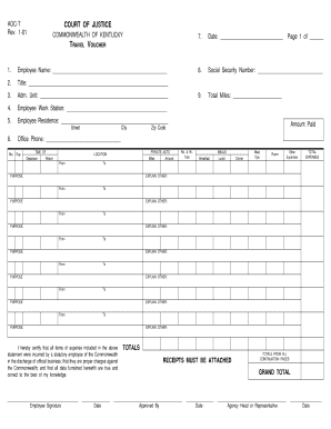 Court of Justice Ky Travel Voucher  Form