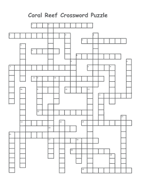 Coral Reefs Crossword  Form