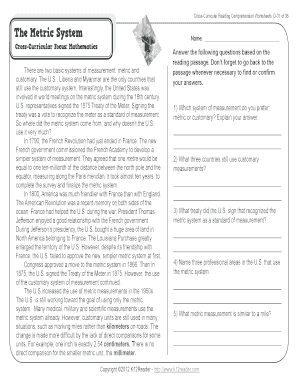 4th Grade Comprehension  Form