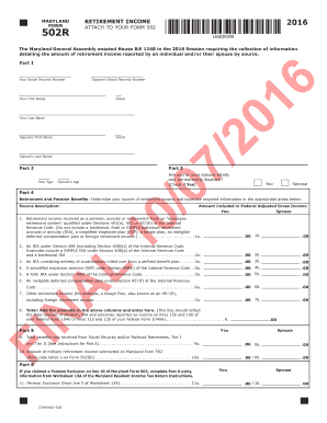 Maryland 502r Instructions  Form