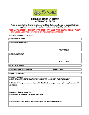 Grant Application Form