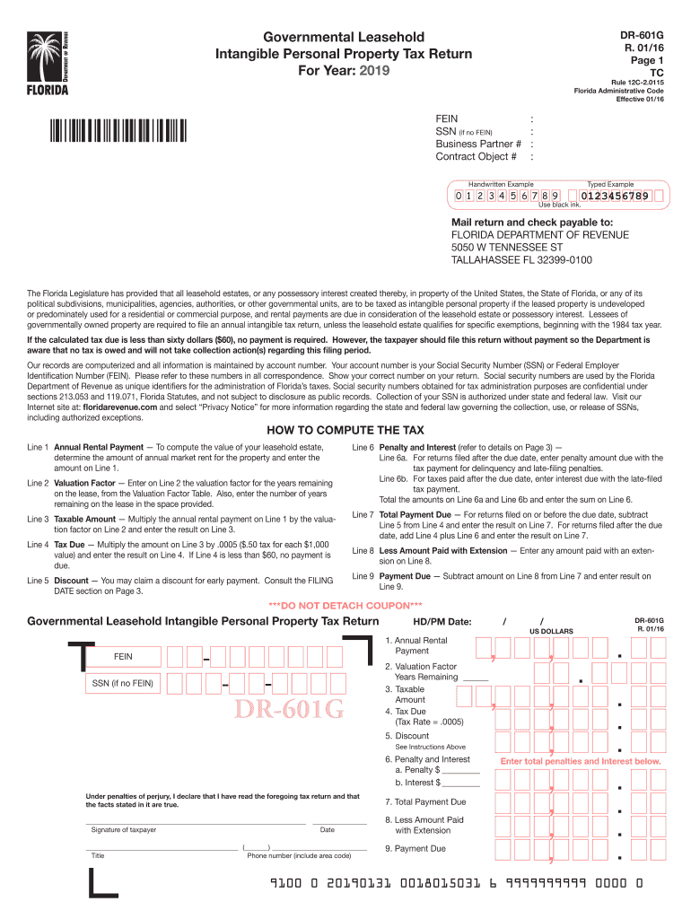  Dr 601g Fill in 2019