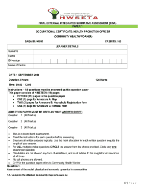 Health Promotion Officer Past Question Papers  Form