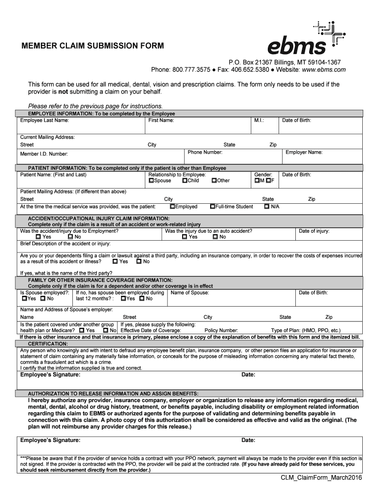  CLM ClaimForm March2016 DOC 2016