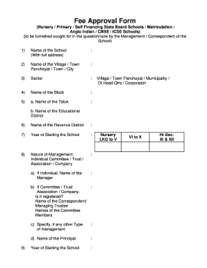 Fees Committee Approval Form