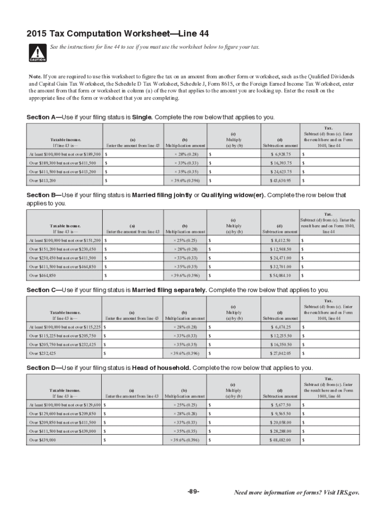  Irs Form 2015