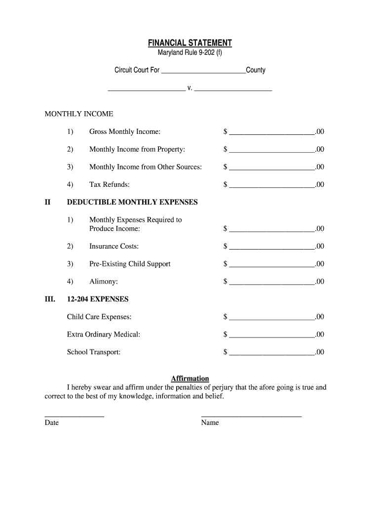 Md Rule 9 202  Form