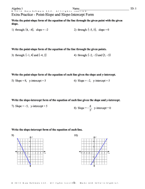 2 2 Additional Practice Point Slope Form Answer Key