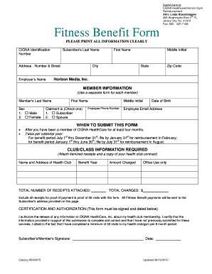 Cigna Gym Reimbursement  Form