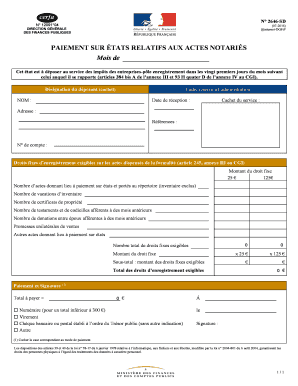 Cerfa 2646 Sd  Form